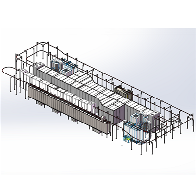 पूरी तरह से स्वचालित इलेक्ट्रोस्टैटिक पाउडर कोटिंग लाइन चलाना